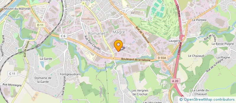 localisation de l'entreprise TRANSPORTS BRICHE à LIMOGES