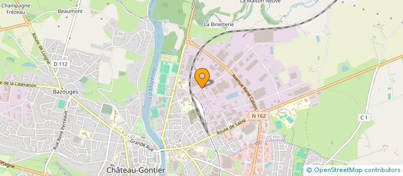 localisation de l'entreprise TRANSPORTS BRIELLES AUTOMOBILES à CHATEAU-GONTIER-SUR-MAYENNE