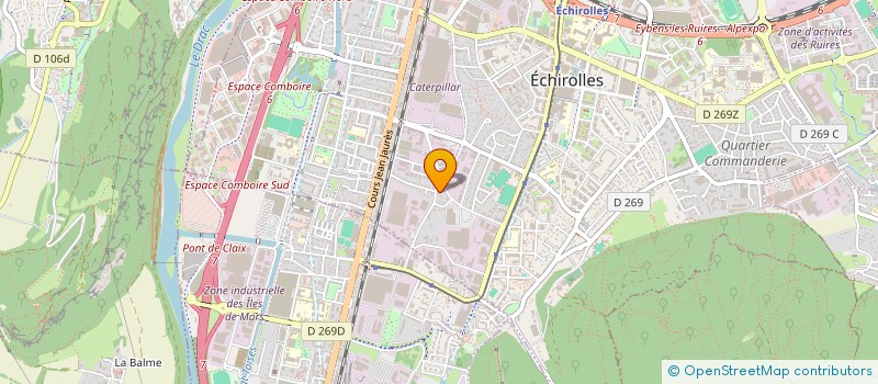 localisation de l'entreprise TRANSPORTS BTP 38 à ECHIROLLES