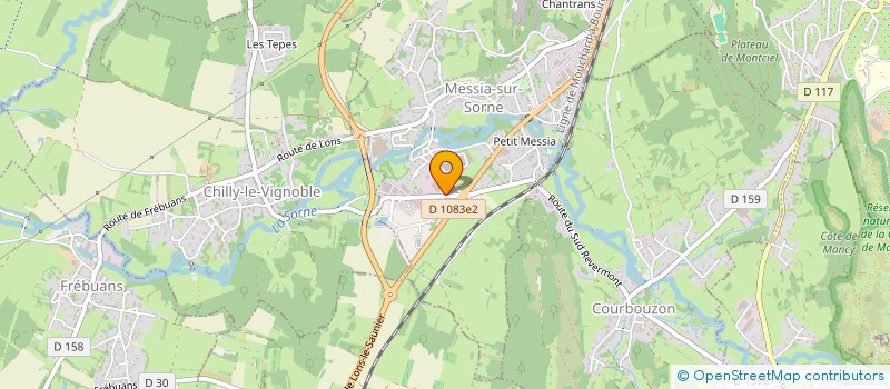 localisation de l'entreprise TRANSPORTS BUSSIOZ DANIEL  MESSIA-SUR-SORNE