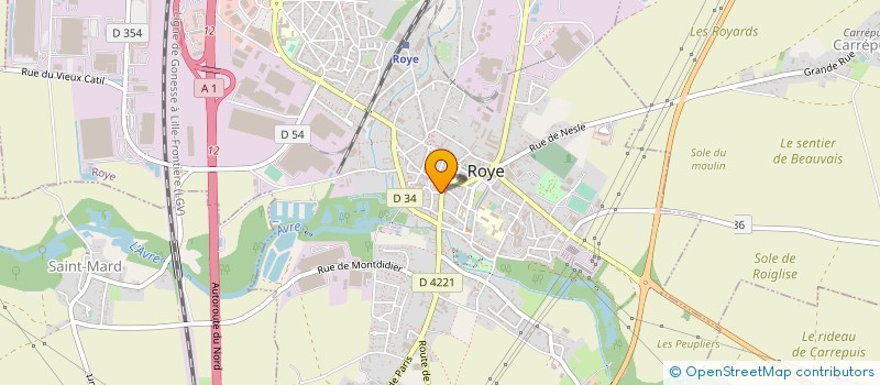 localisation de l'entreprise TRANSPORTS CAPRONNIER à ROYE