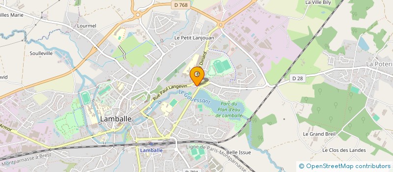 localisation de l'entreprise TRANSPORTS CARADEUC à LAMBALLE-ARMOR