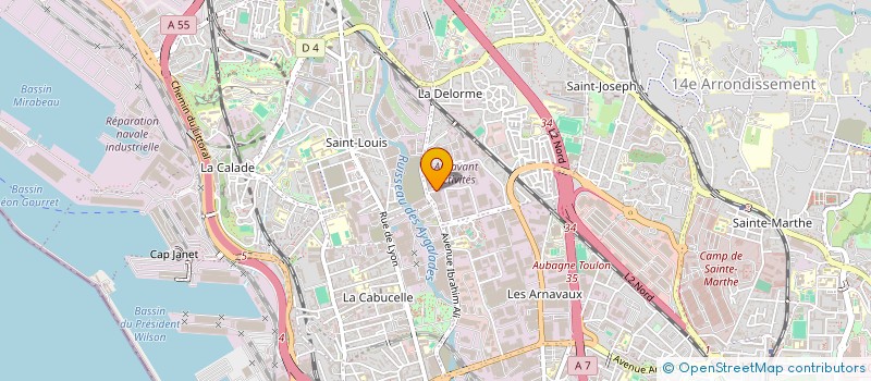 localisation de l'entreprise TRANSPORTS CAUX G.L.M à MARSEILLE