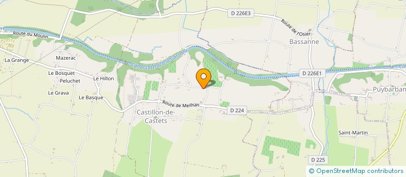 localisation de l'entreprise TRANSPORTS CAZAUDUMEC LAURENT à CASTETS ET CASTILLON