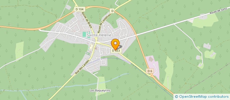 localisation de l'entreprise TRANSPORTS CAZAUX à SAINTE-HELENE