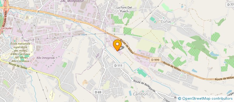 localisation de l'entreprise TRANSPORTS CECCARELLI à CAMBON