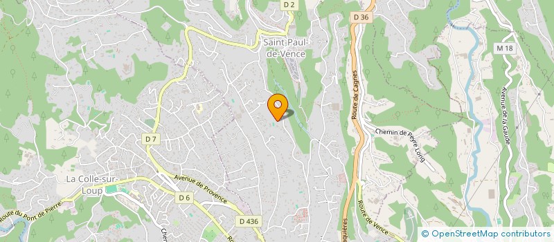 localisation de l'entreprise TRANSPORTS CENTRE COTE D'AZUR à SAINT-PAUL-DE-VENCE