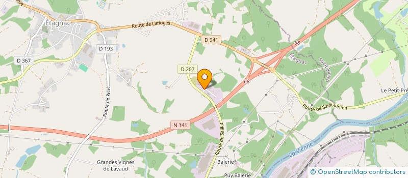 localisation de l'entreprise TRANSPORTS CHAMBONNAUD  ETAGNAC