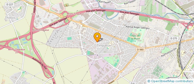 localisation de l'entreprise TRANSPORTS CHAMPAGNE ARDENNE  TINQUEUX