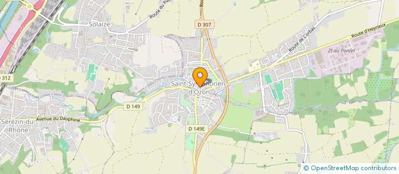 localisation de l'entreprise TRANSPORTS CHANTRE  SAINT-SYMPHORIEN-D'OZON