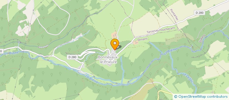 localisation de l'entreprise TRANSPORTS CHARPY  ORNANS