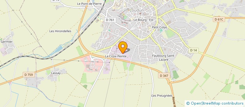 localisation de l'entreprise TRANSPORTS CHAUVEAU  LOUDUN