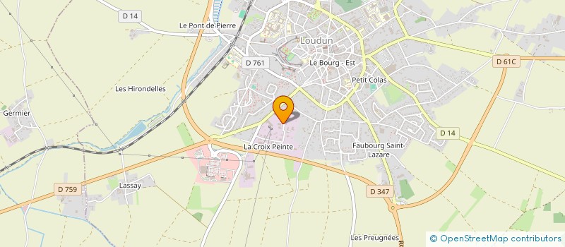 localisation de l'entreprise TRANSPORTS CHAUVEAU à LOUDUN