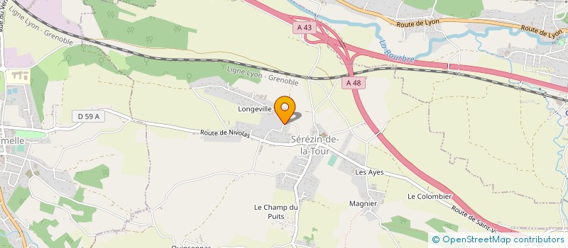 localisation de l'entreprise TRANSPORTS CHENAVAS PERE ET FILS à SEREZIN-DE-LA-TOUR