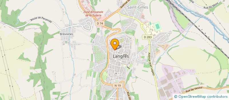 localisation de l'entreprise TRANSPORTS CHERRIER à LANGRES