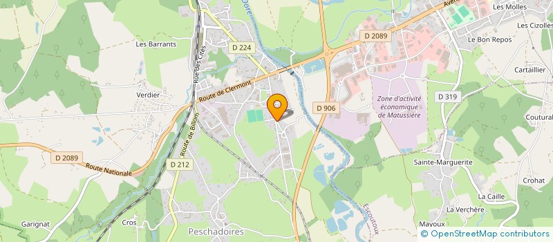 localisation de l'entreprise TRANSPORTS CHEVALEYRE  PESCHADOIRES