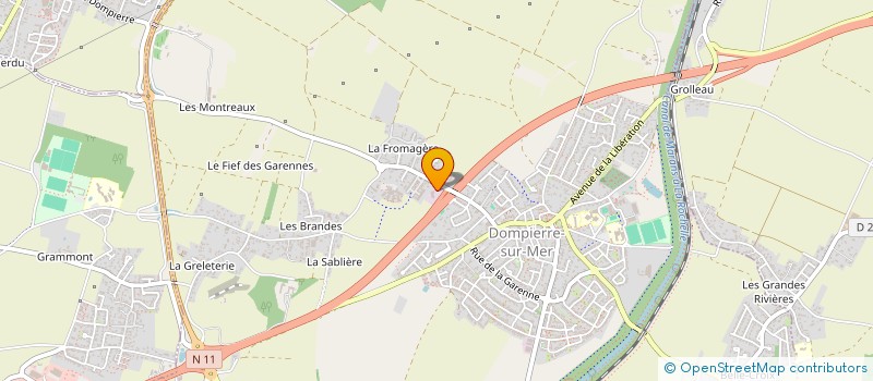 localisation de l'entreprise TRANSPORTS CHEVOLEAU PHELIPEAU  DOMPIERRE-SUR-MER