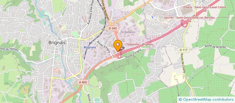 localisation de l'entreprise TRANSPORTS CHIPIER à BRIGNAIS