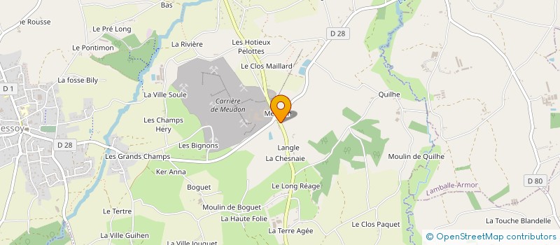 localisation de l'entreprise TRANSPORTS CHRISTOPHE POULAIN  QUESSOY