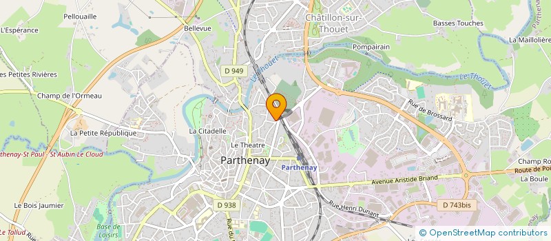 localisation de l'entreprise TRANSPORTS CMTI à PARTHENAY