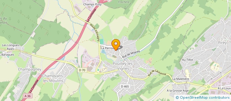 localisation de l'entreprise TRANSPORTS COEURDEVEY à POUILLEY-LES-VIGNES
