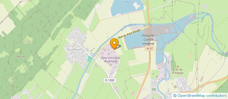 localisation de l'entreprise TRANSPORTS COLINET à VUILLECIN