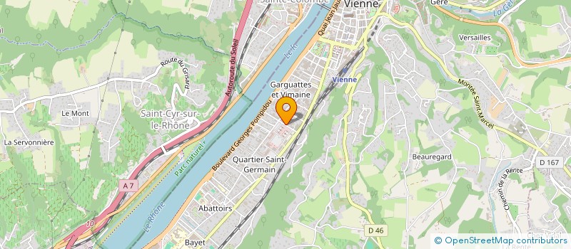 localisation de l'entreprise TRANSPORTS COLIS ANDRE à VIENNE