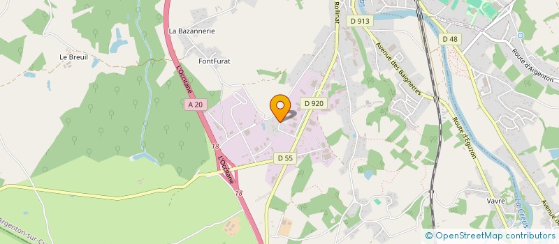 localisation de l'entreprise TRANSPORTS COLLET à ARGENTON-SUR-CREUSE