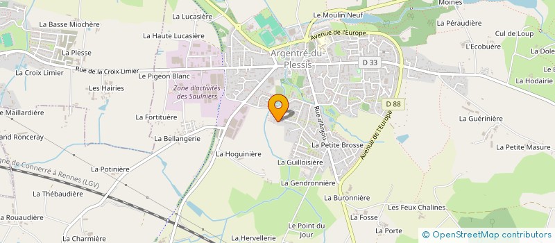 localisation de l'entreprise TRANSPORTS COLOMBEL  ARGENTRE-DU-PLESSIS