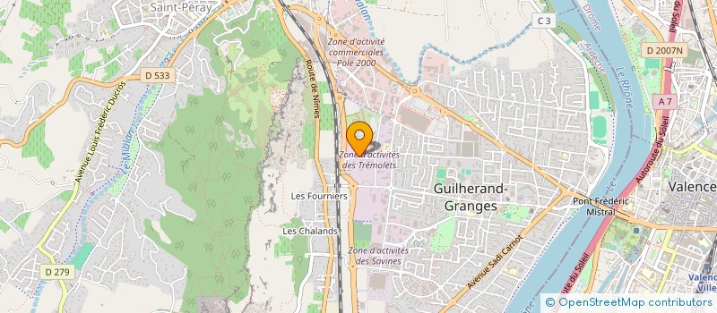 localisation de l'entreprise TRANSPORTS COMTE & FILS  GUILHERAND-GRANGES