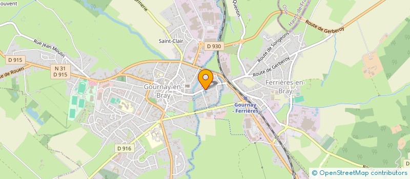 localisation de l'entreprise TRANSPORTS COSNIER à GOURNAY-EN-BRAY