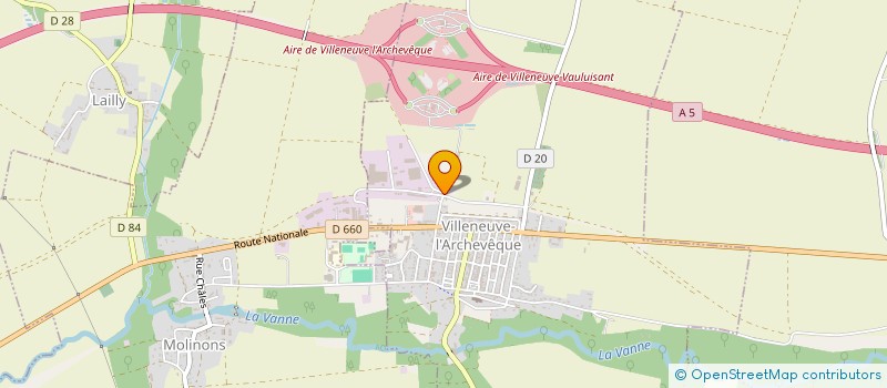 localisation de l'entreprise TRANSPORTS COUDERT  VILLENEUVE-L'ARCHEVEQUE