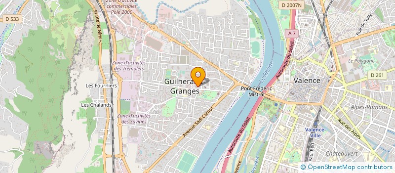 localisation de l'entreprise TRANSPORTS COURDIER FRERES à GUILHERAND-GRANGES