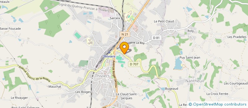 localisation de l'entreprise TRANSPORTS COUTURIER  THIVIERS