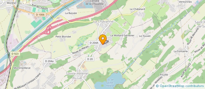 localisation de l'entreprise TRANSPORTS COVAS à LA CHAVANNE