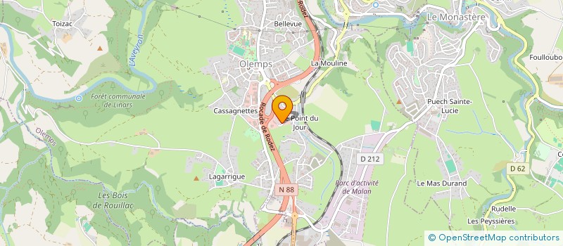 localisation de l'entreprise TRANSPORTS CRANSAC à OLEMPS