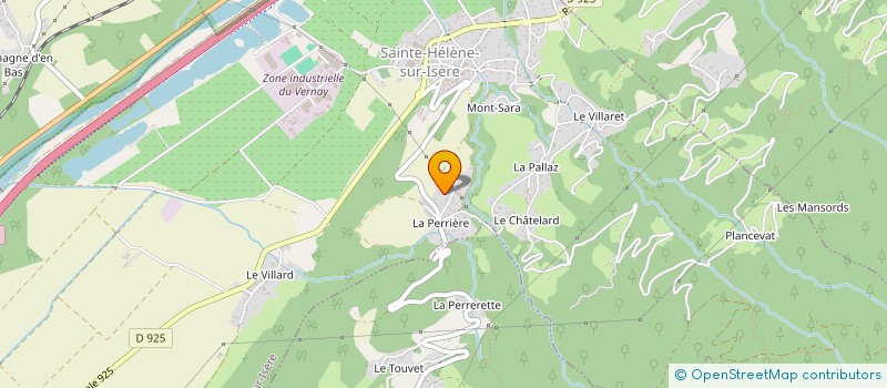 localisation de l'entreprise TRANSPORTS CURTET à SAINTE-HELENE-SUR-ISERE