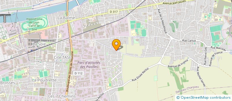localisation de l'entreprise TRANSPORTS DAHAN à DECINES-CHARPIEU