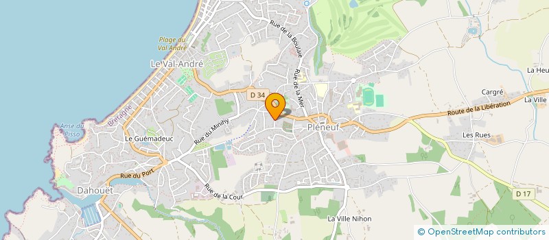 localisation de l'entreprise TRANSPORTS DAVOUST à PLENEUF-VAL-ANDRE