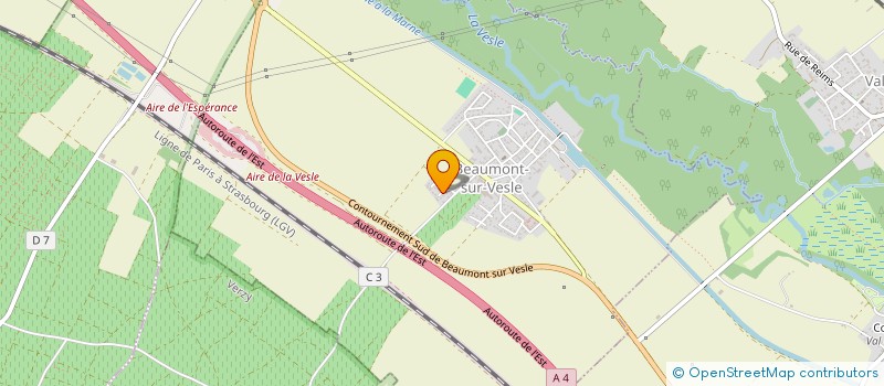 localisation de l'entreprise TRANSPORTS DE LA CHAMPAGNE  BEAUMONT-SUR-VESLE