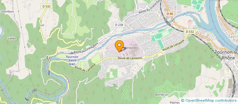 localisation de l'entreprise TRANSPORTS DEBAUD GHISLAIN à TOURNON-SUR-RHONE