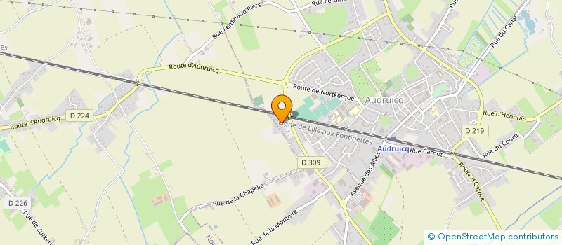 localisation de l'entreprise TRANSPORTS DELAMAERE à AUDRUICQ