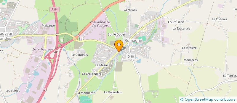 localisation de l'entreprise TRANSPORTS DELATOUCHE à ROMAGNE
