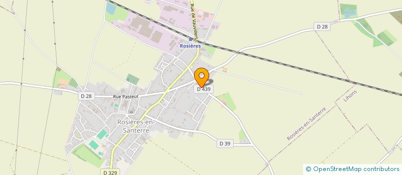 localisation de l'entreprise TRANSPORTS DELBRAYELLE à ROSIERES-EN-SANTERRE