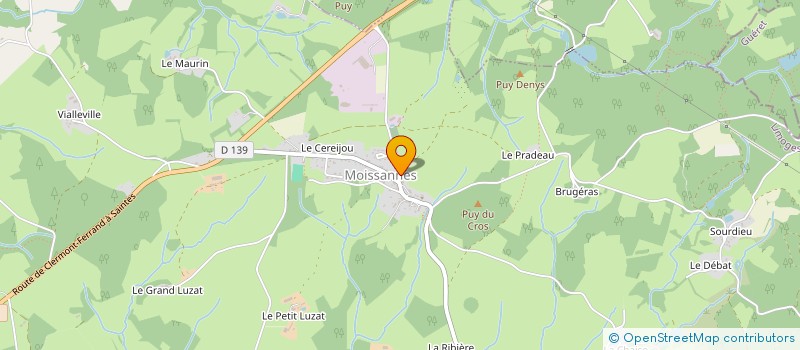 localisation de l'entreprise TRANSPORTS DES BOIS DU CENTRE à MOISSANNES