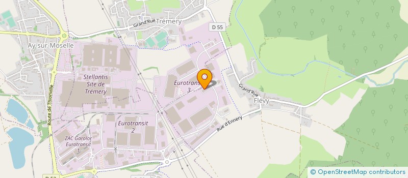 localisation de l'entreprise TRANSPORTS DGD LORRAINE  FLEVY