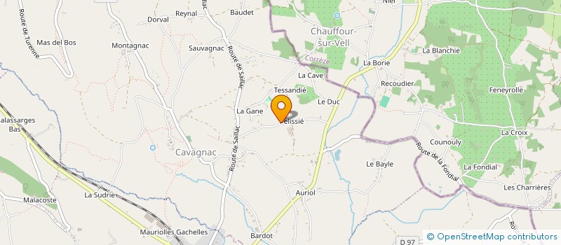 localisation de l'entreprise TRANSPORTS DML-EMS  CAVAGNAC