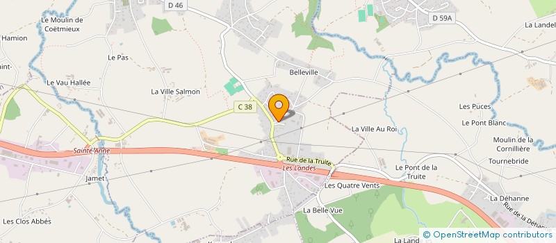 localisation de l'entreprise TRANSPORTS DONALD BRIEND à COETMIEUX