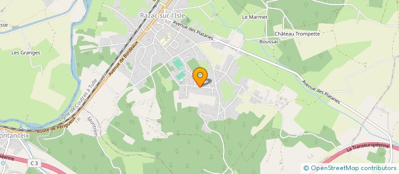 localisation de l'entreprise TRANSPORTS DOORYHEE JEAN-PIERRE ET FILS à RAZAC-SUR-L'ISLE
