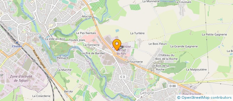 localisation de l'entreprise TRANSPORTS DOUAUD à GETIGNE